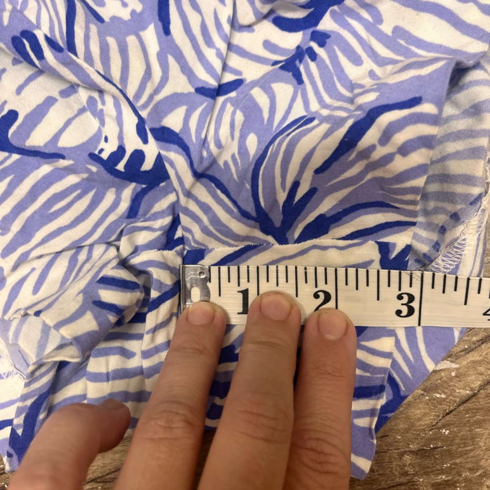 Lilly Pulitzer Sonya Rayon House Of Nemo Shorts White Palm Tree Fronds Size 2 - Picture 4 of 6